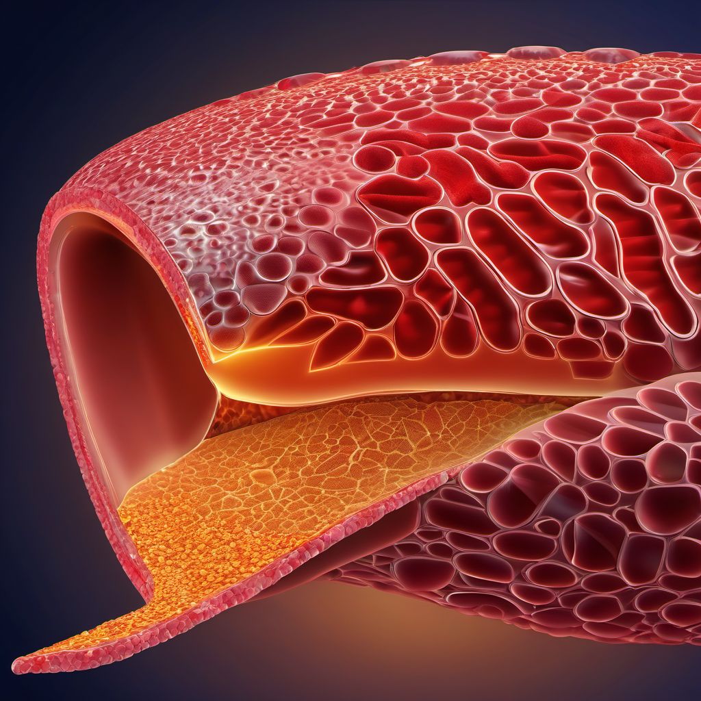 Major laceration of unspecified part of pancreas digital illustration