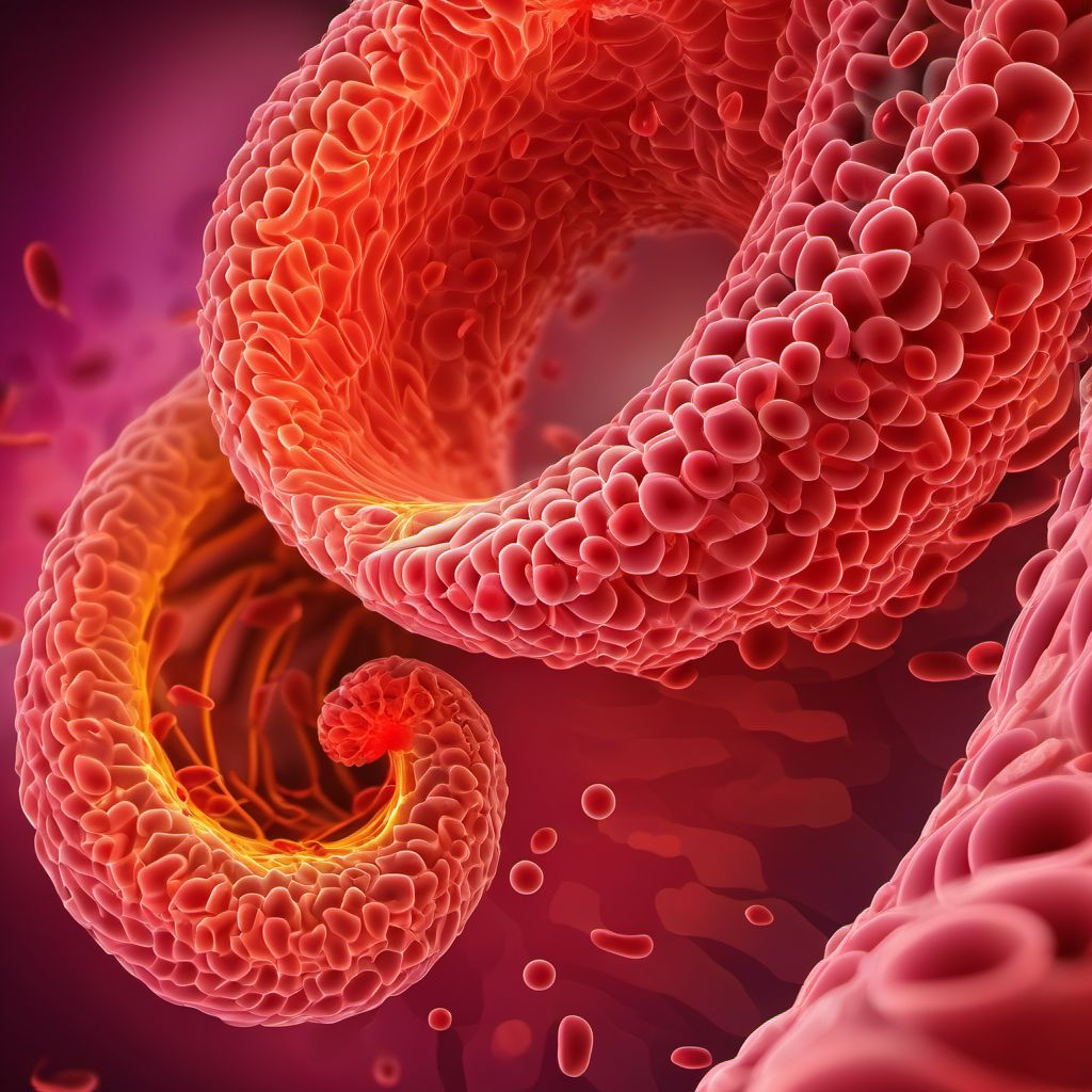 Contusion of duodenum digital illustration