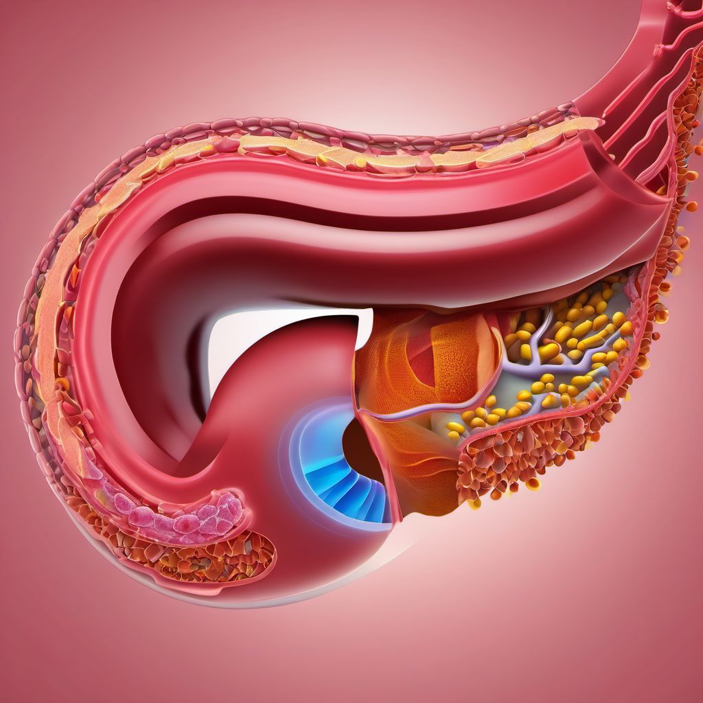 Other injury of duodenum digital illustration