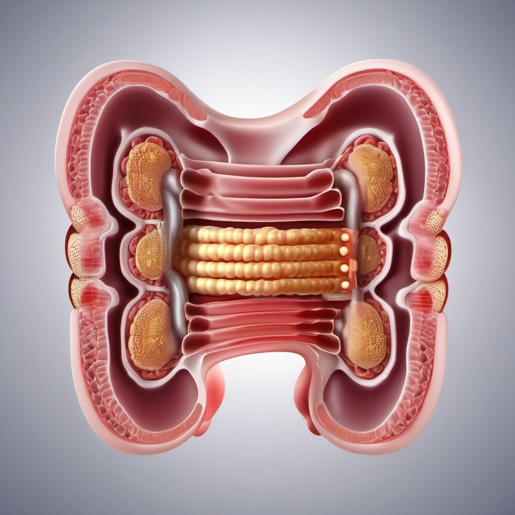 Other injury of unspecified part of small intestine digital illustration