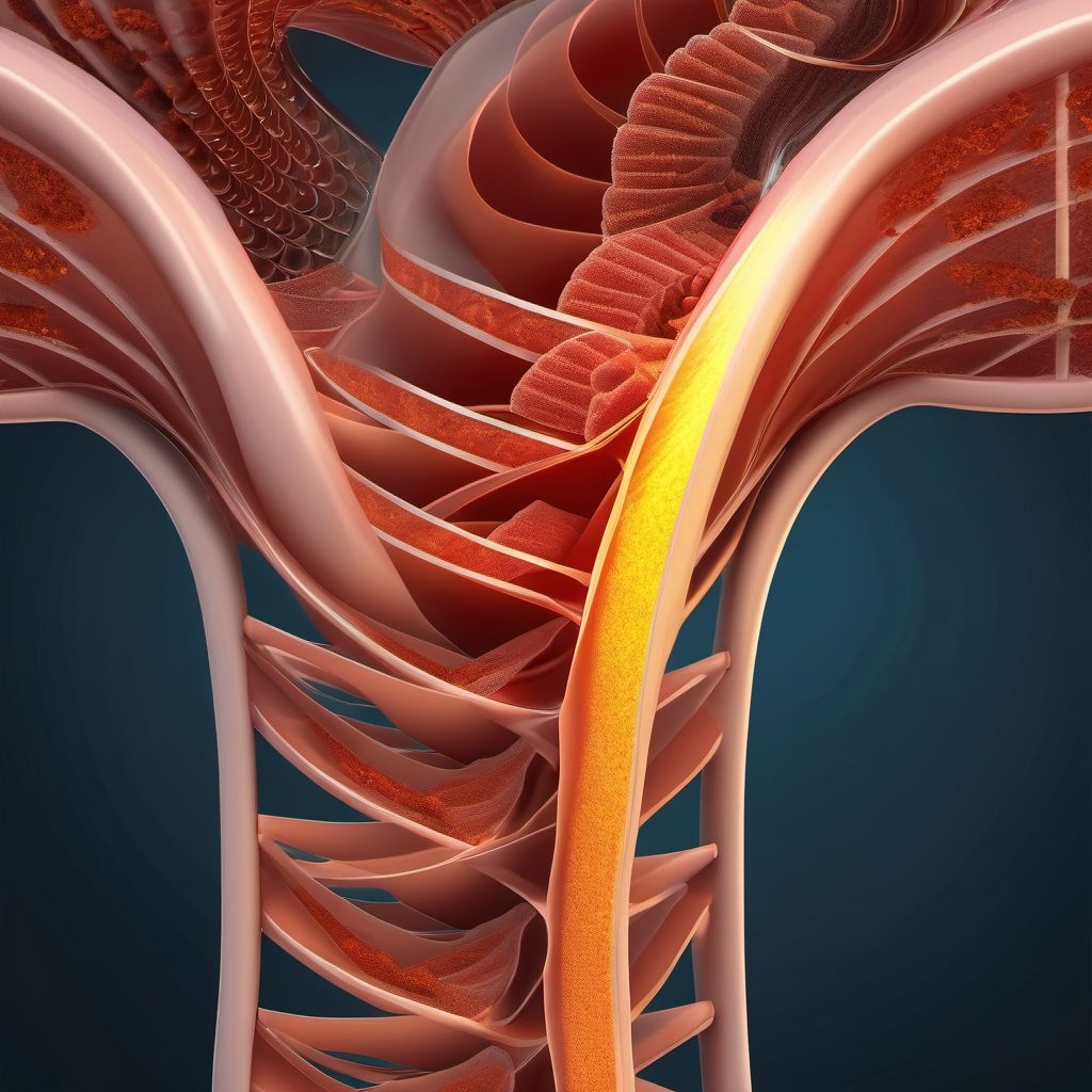 Unspecified injury of sigmoid colon digital illustration