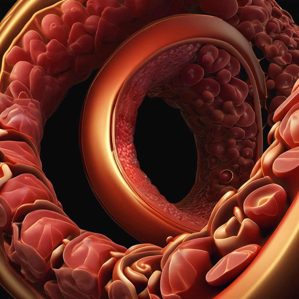 Contusion of other part of colon digital illustration