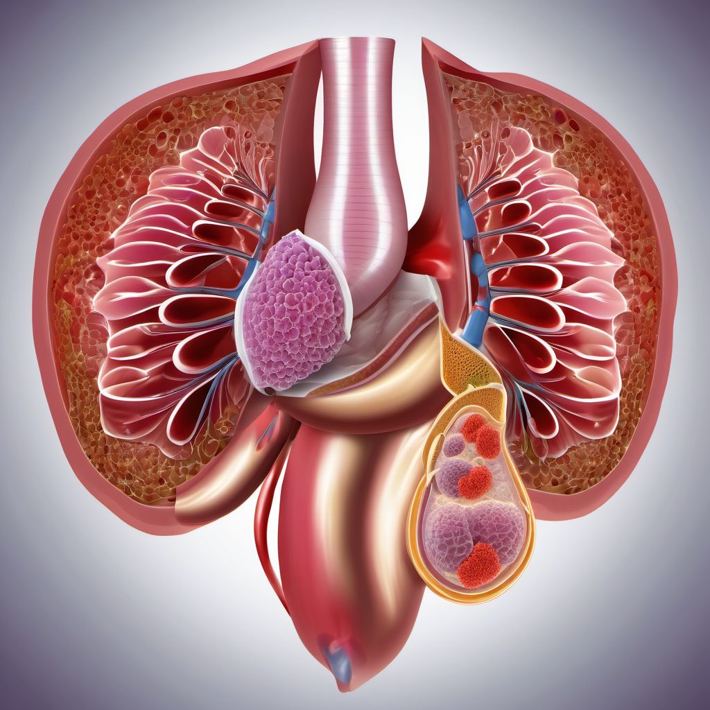 Injury of peritoneum digital illustration