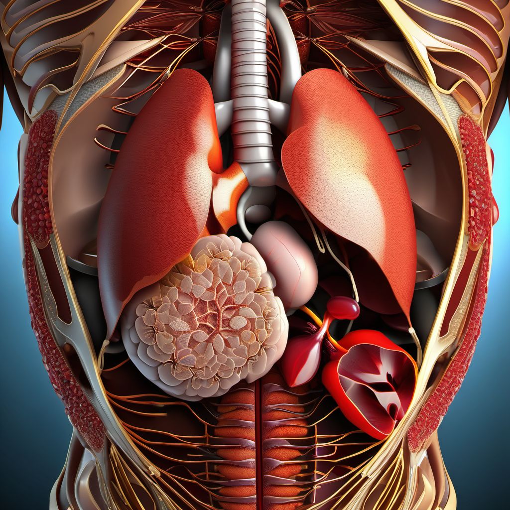 Injury of other intra-abdominal organs digital illustration