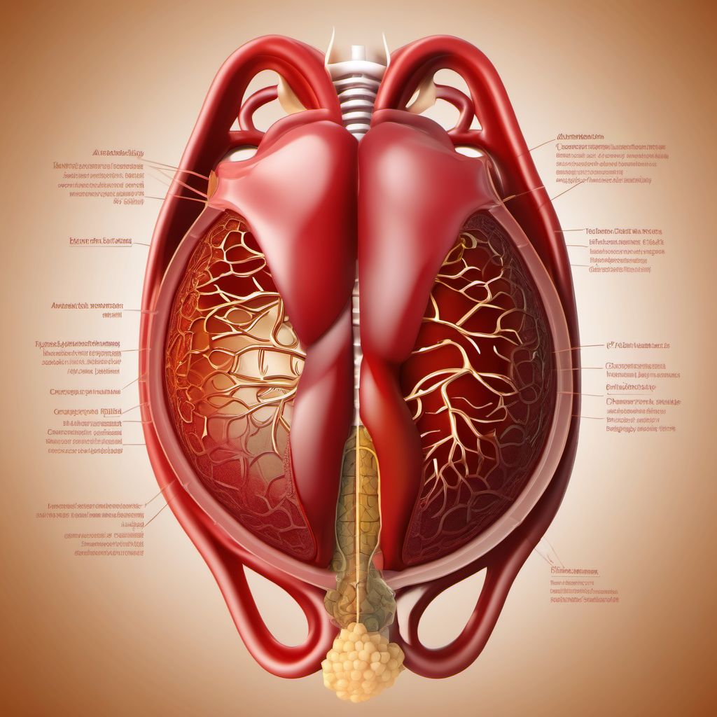 Contusion of other intra-abdominal organs digital illustration