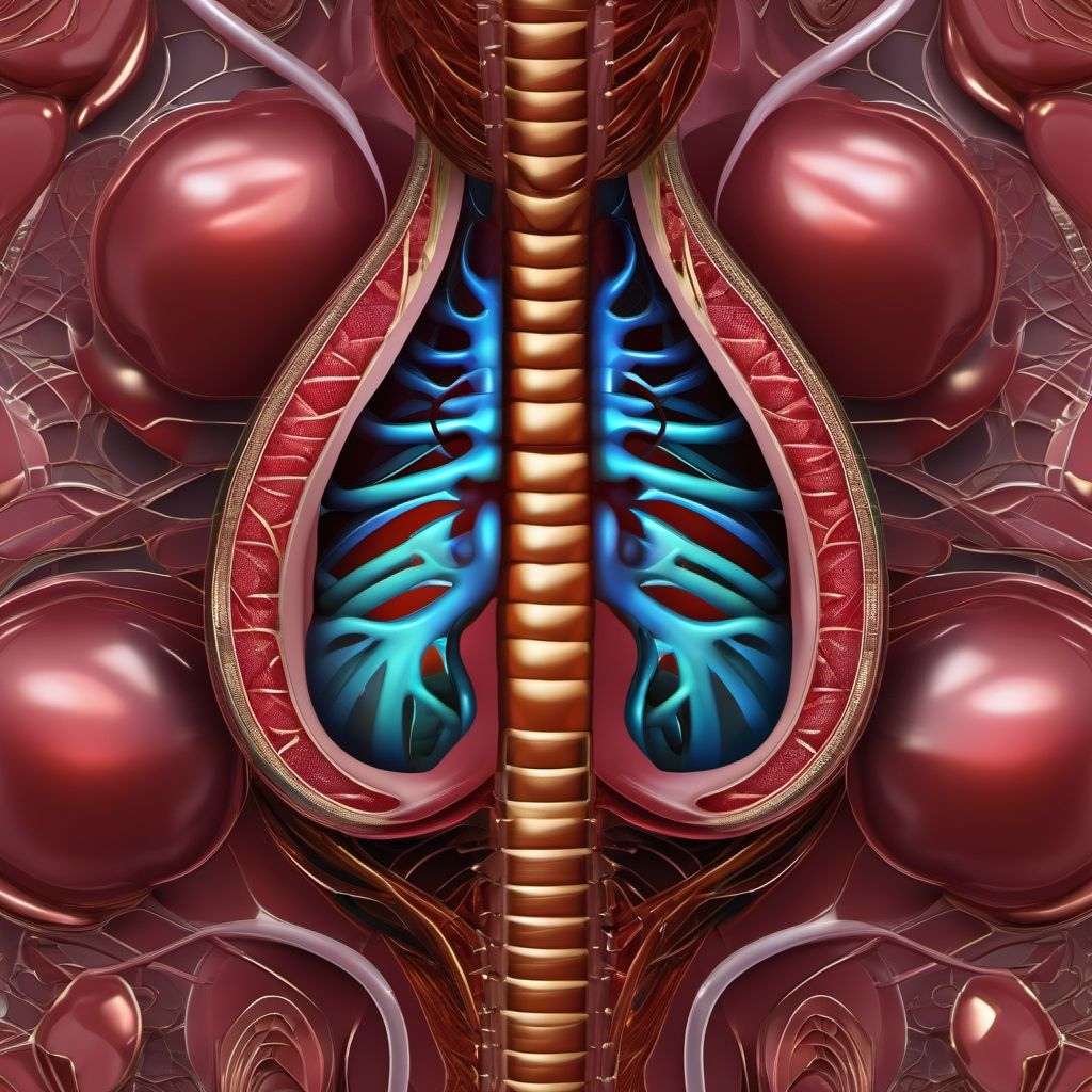 Unspecified injury of other intra-abdominal organs digital illustration