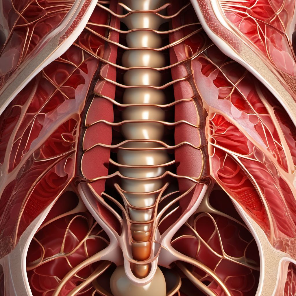 Laceration of unspecified intra-abdominal organ digital illustration