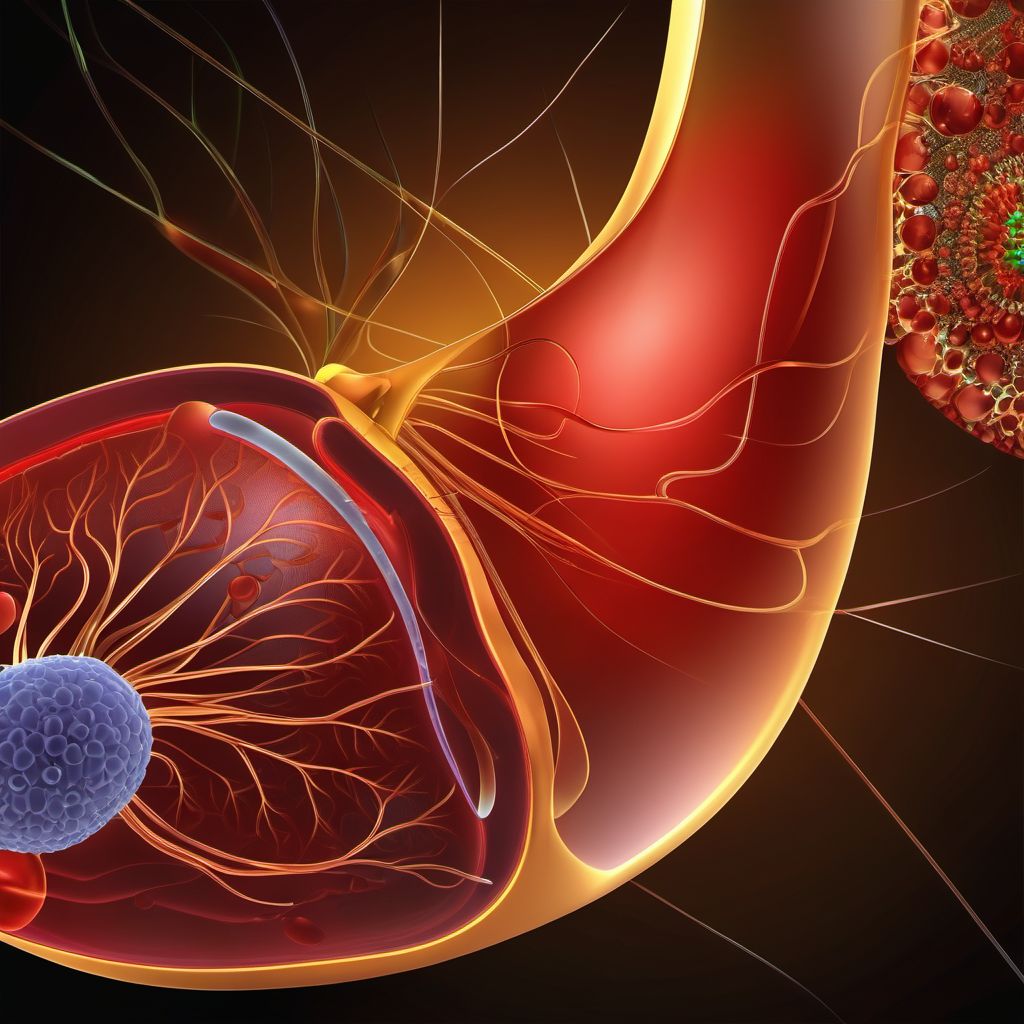 Unspecified injury of right kidney digital illustration