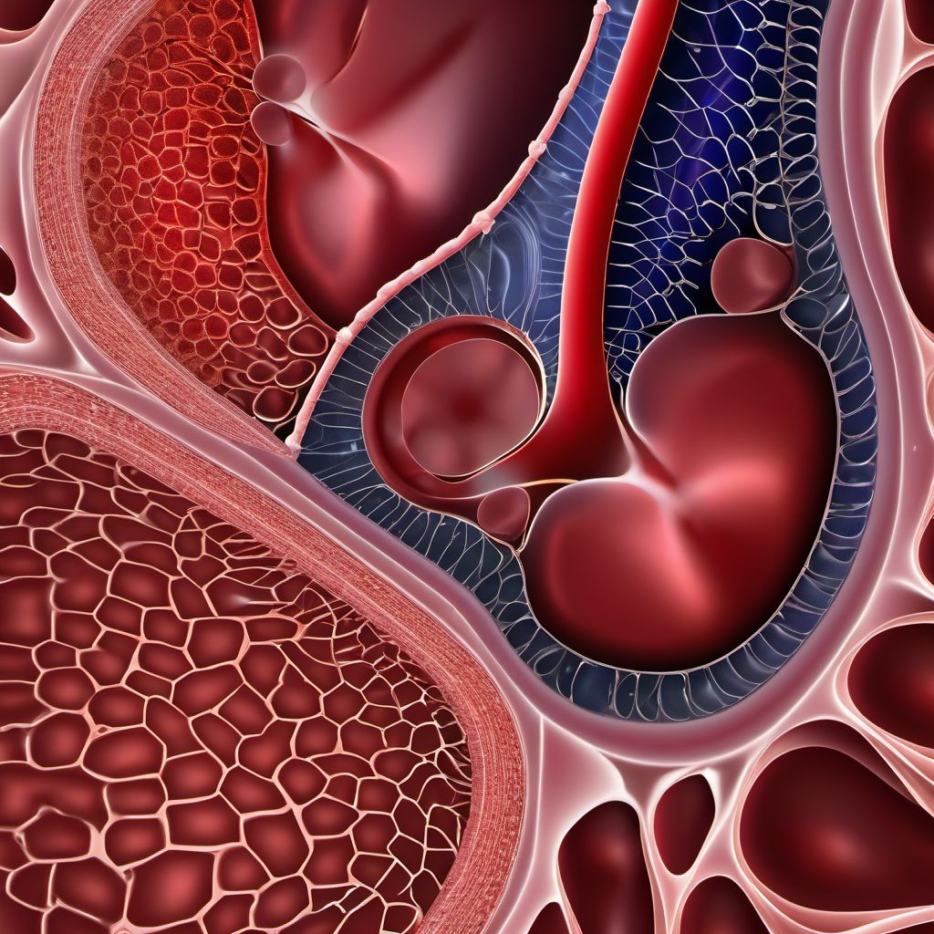 Laceration of right kidney, unspecified degree digital illustration