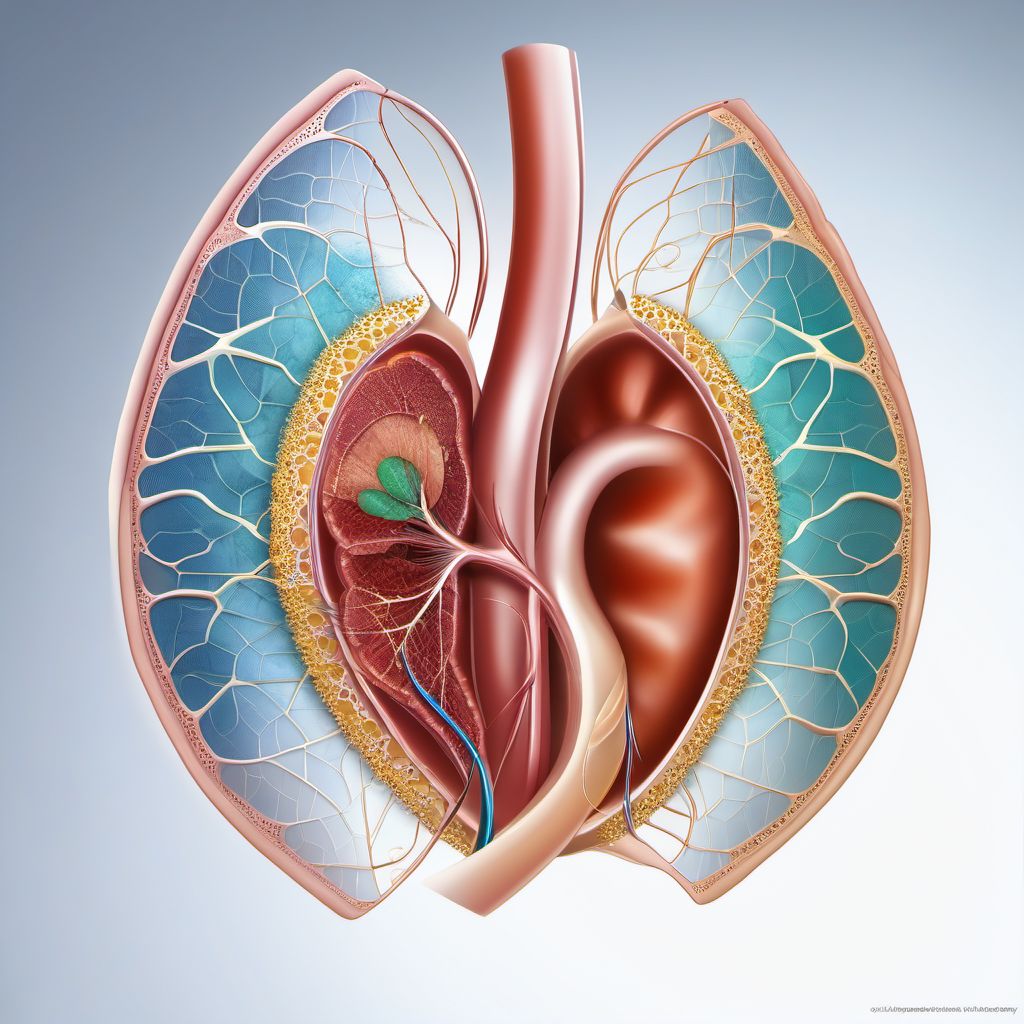 Minor laceration of unspecified kidney digital illustration