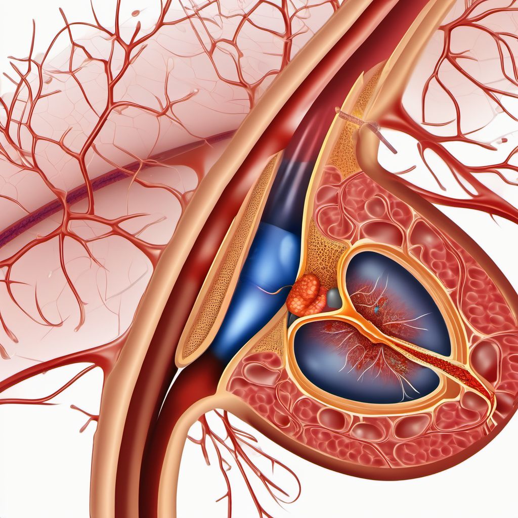 Major laceration of left kidney digital illustration