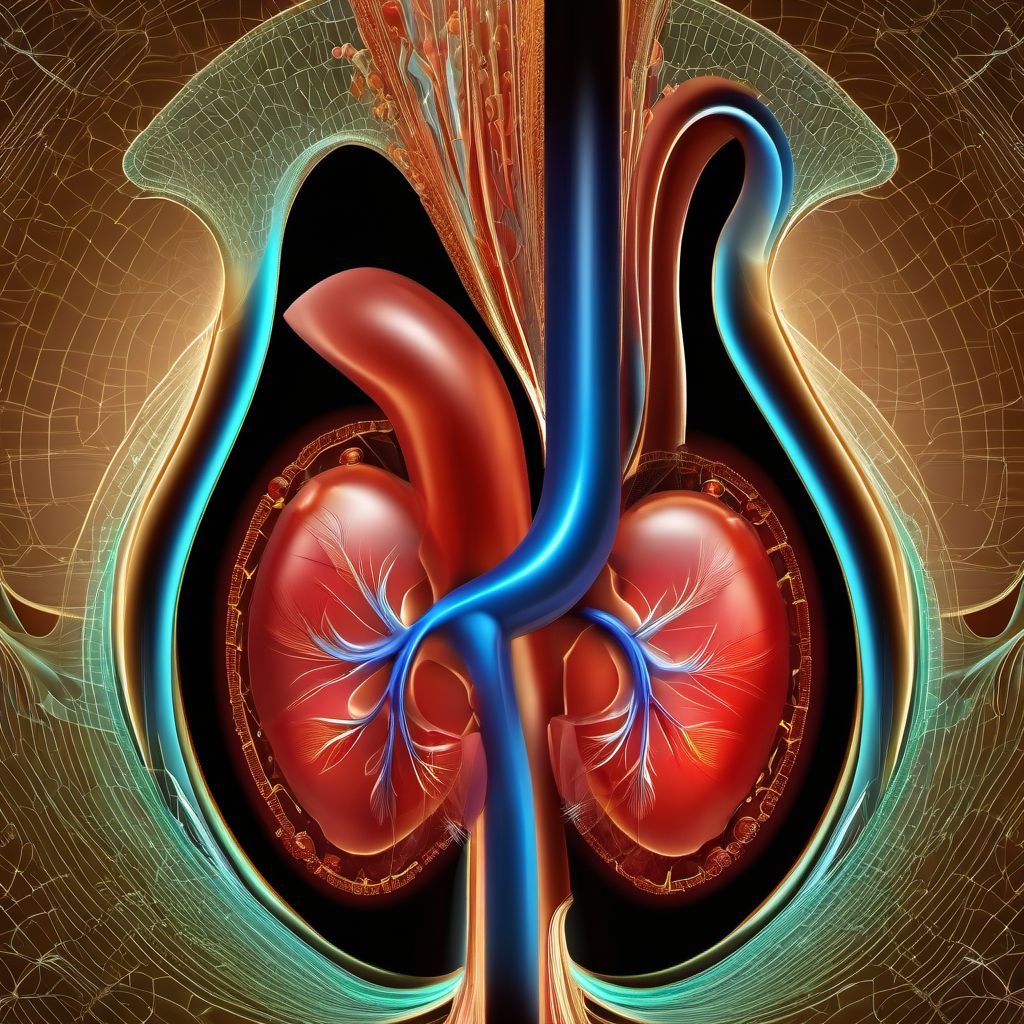 Other injury of left kidney digital illustration