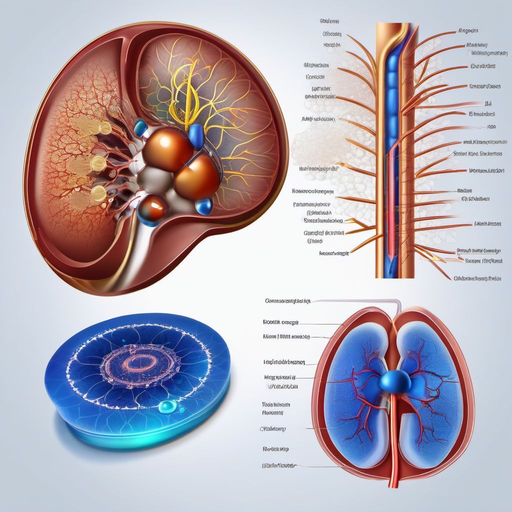 Other injury of unspecified kidney digital illustration