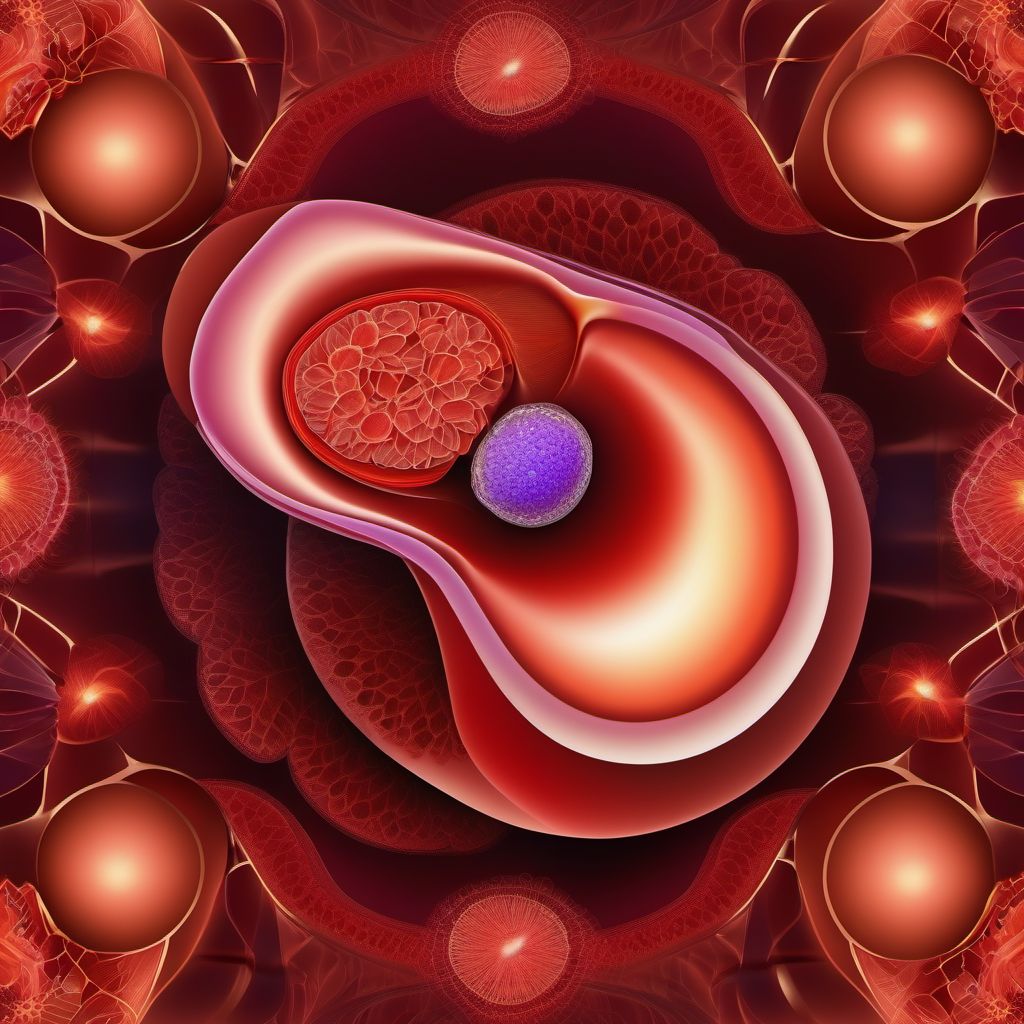 Contusion of ovary digital illustration