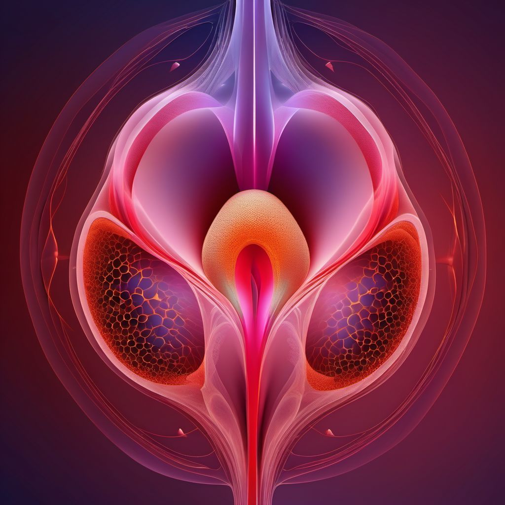 Contusion of ovary, unilateral digital illustration