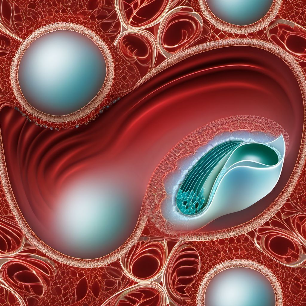 Laceration of ovary, bilateral digital illustration