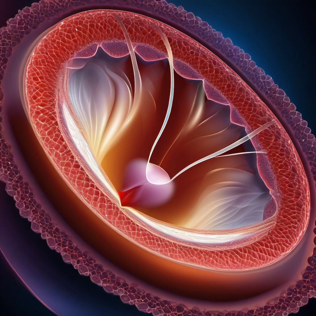 Laceration of ovary, unspecified digital illustration