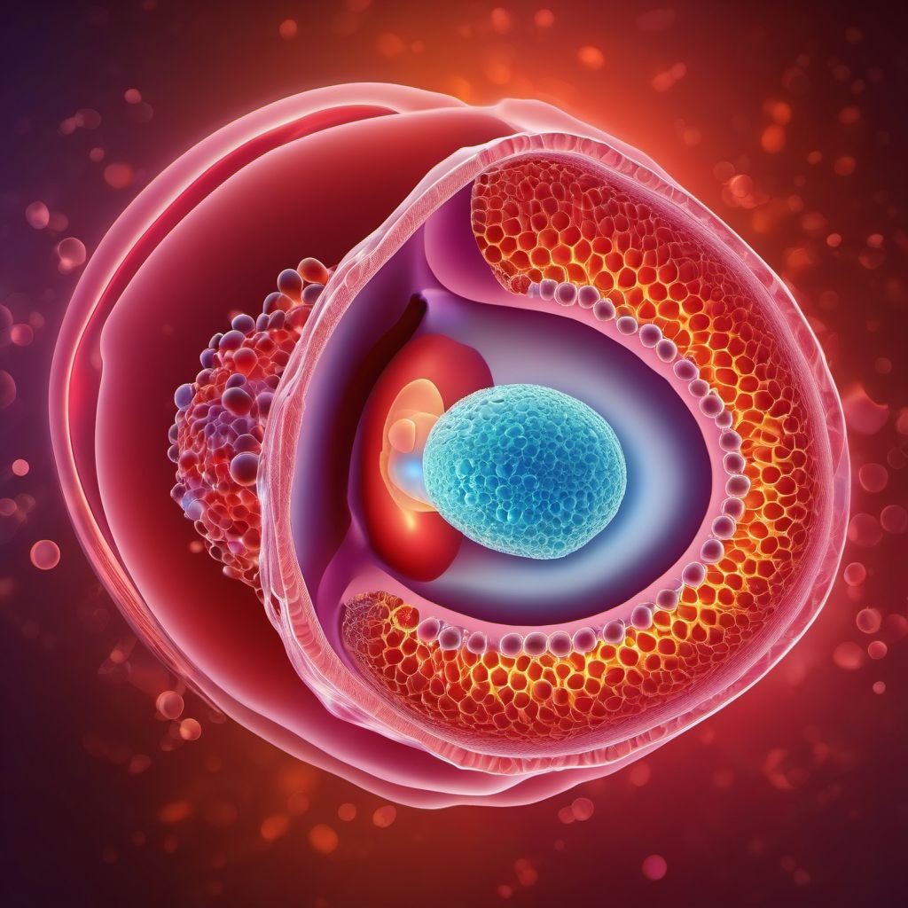 Other injury of ovary digital illustration