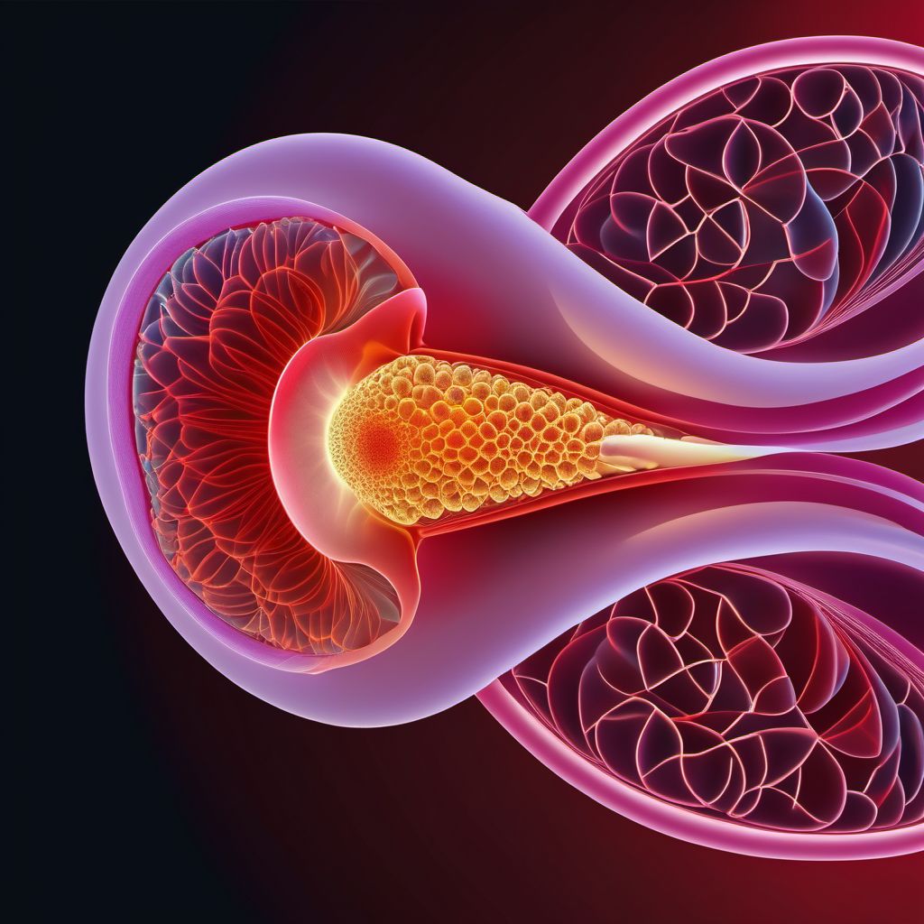 Other injury of ovary, unilateral digital illustration