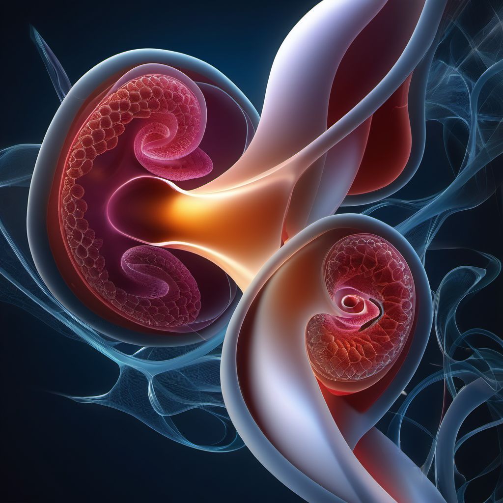 Unspecified injury of fallopian tube digital illustration