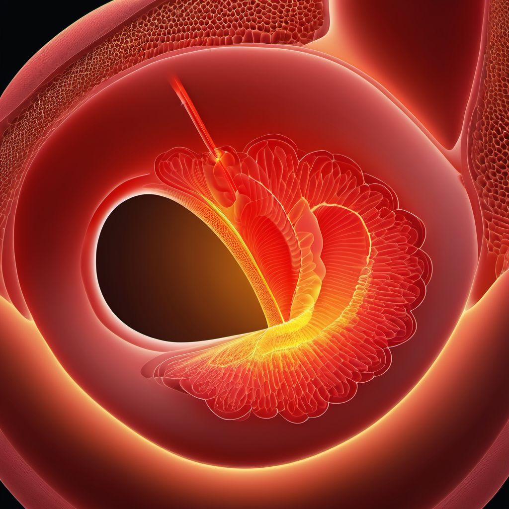 Unspecified injury of fallopian tube, unilateral digital illustration