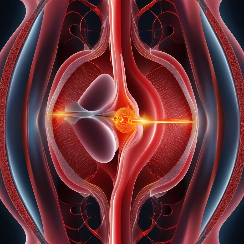 Laceration of fallopian tube, unilateral digital illustration