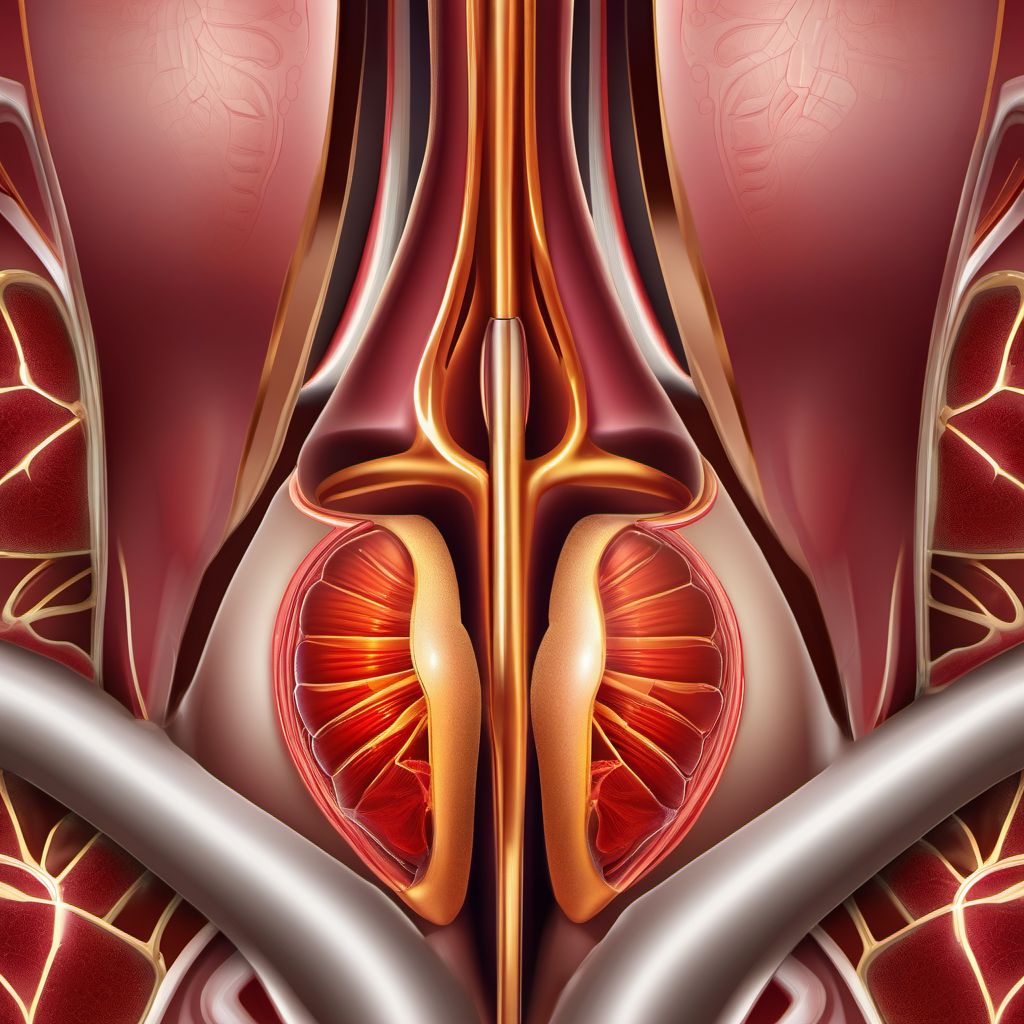 Injury of other urinary and pelvic organs digital illustration