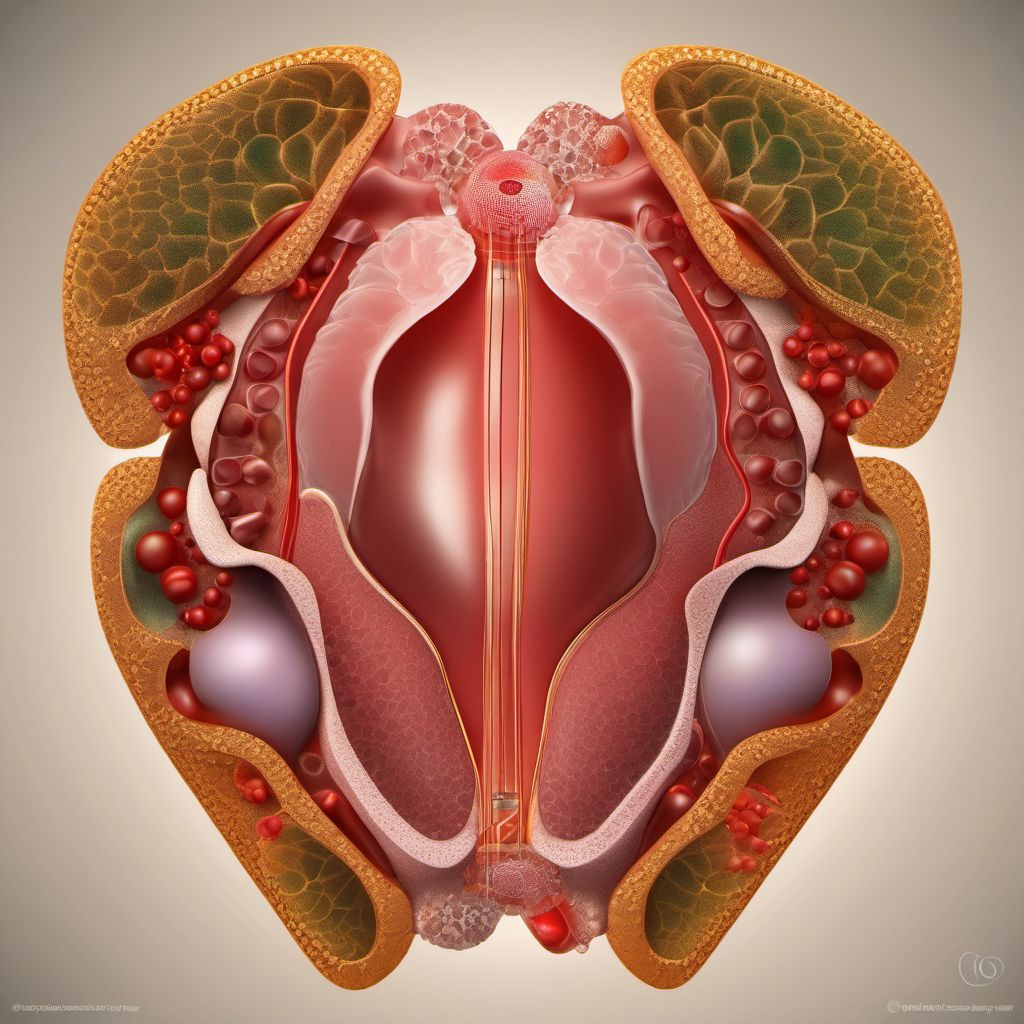 Contusion of unspecified urinary and pelvic organ digital illustration