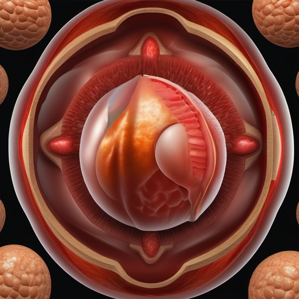 Crushing injury of scrotum and testis digital illustration