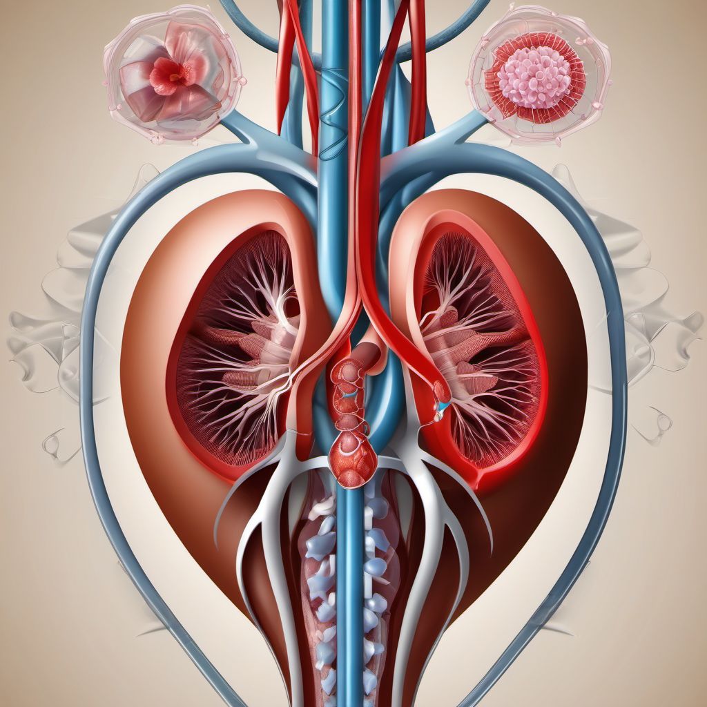 Traumatic amputation of external genital organs digital illustration