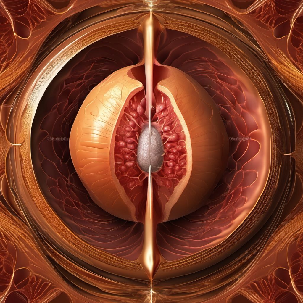 Traumatic amputation of scrotum and testis digital illustration