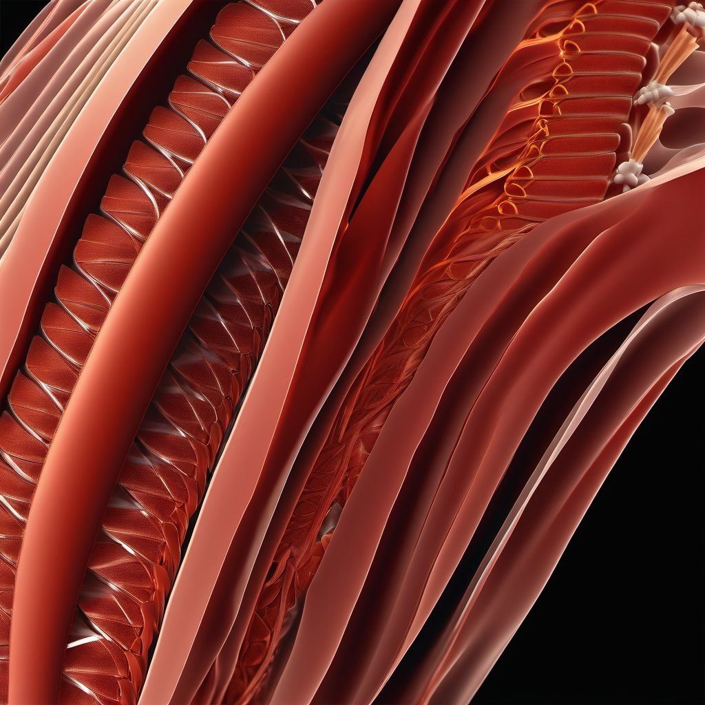 Strain of muscle, fascia and tendon of lower back digital illustration