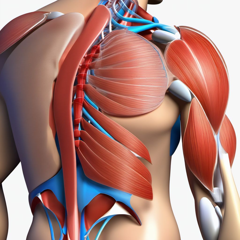 Superficial injury of shoulder and upper arm digital illustration