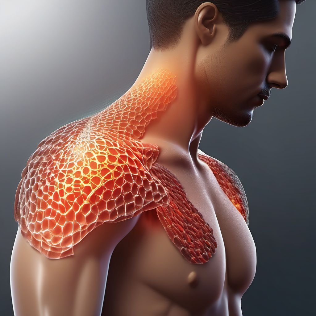 Abrasion of shoulder digital illustration