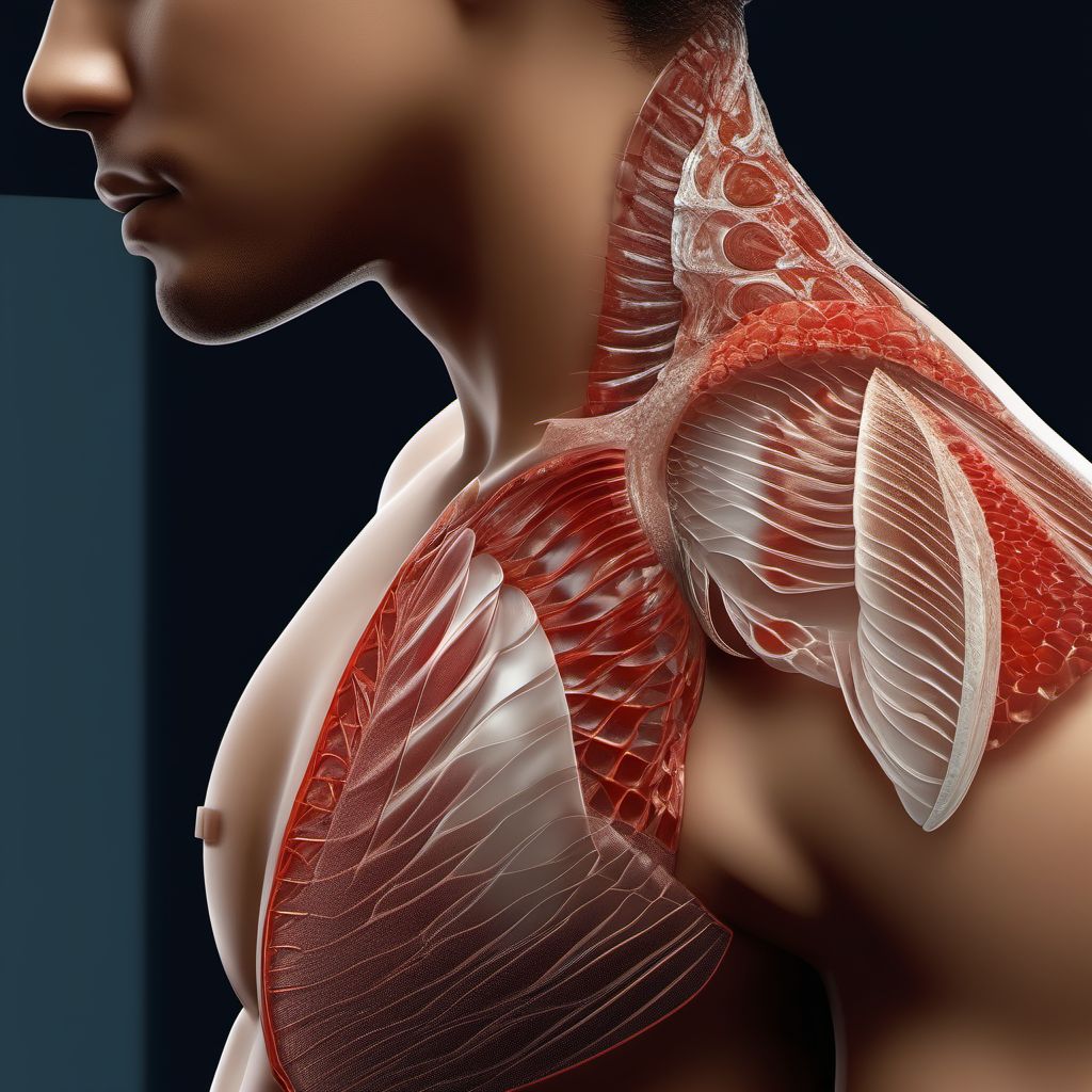 Other superficial bite of shoulder digital illustration