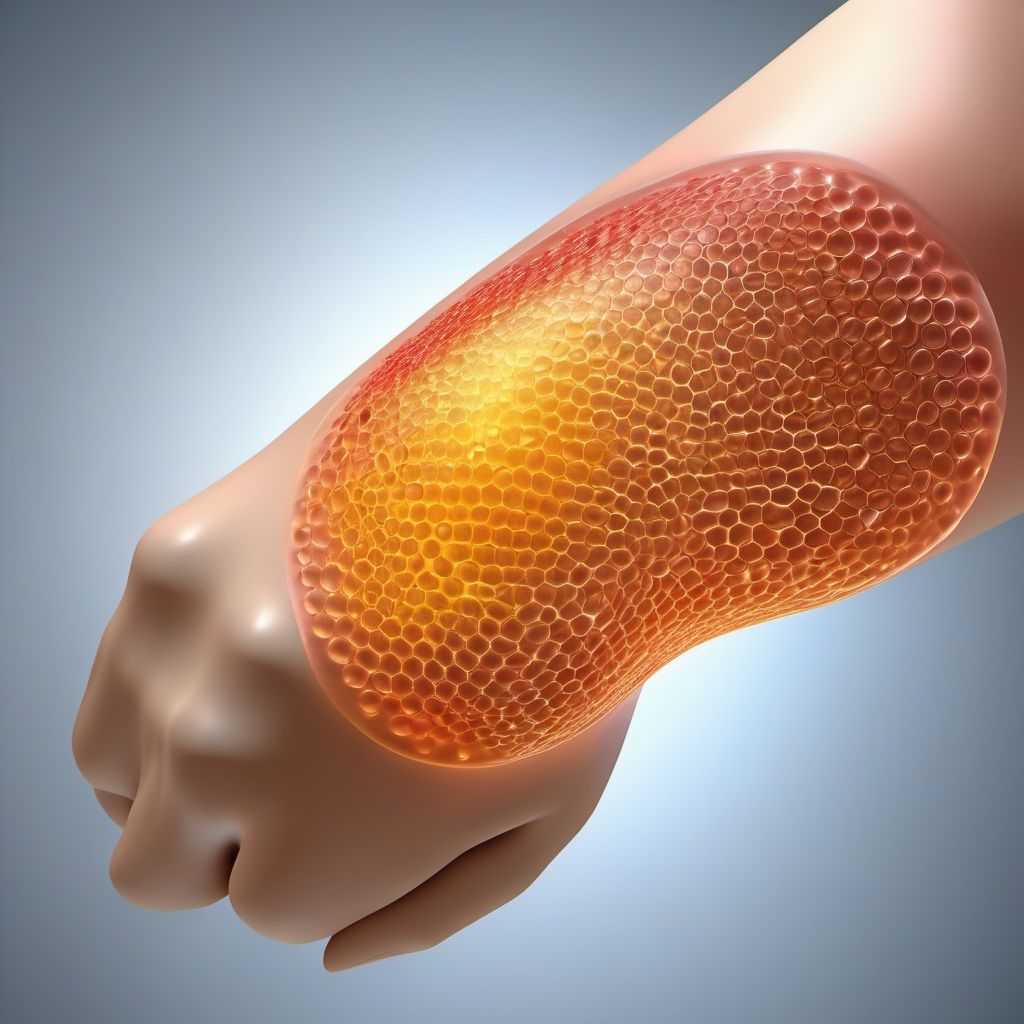 Blister (nonthermal) of upper arm digital illustration