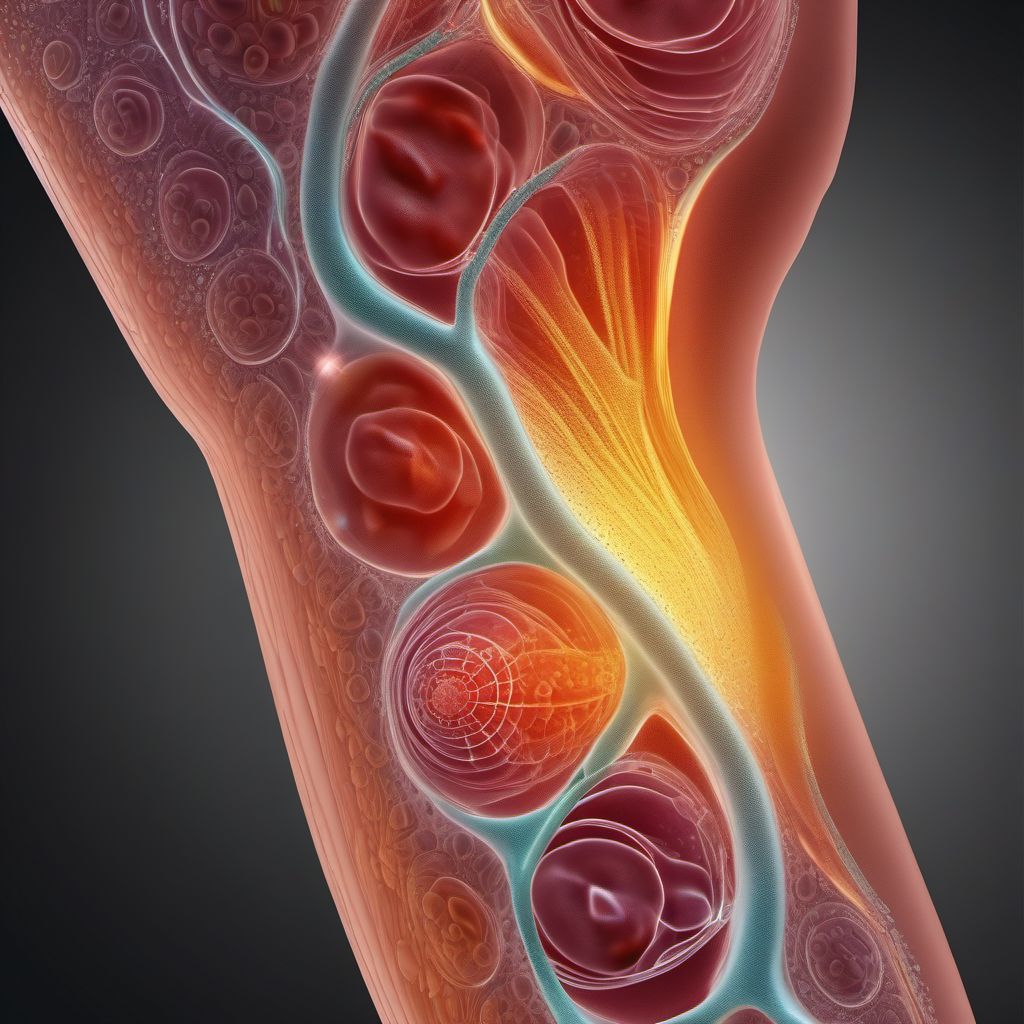 Blister (nonthermal) of right upper arm digital illustration
