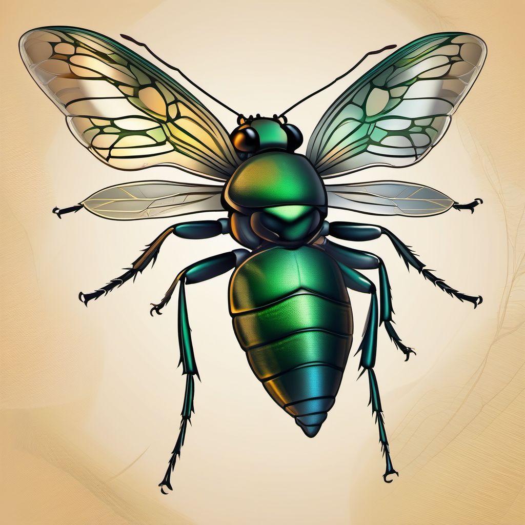 Insect bite (nonvenomous) of right upper arm digital illustration