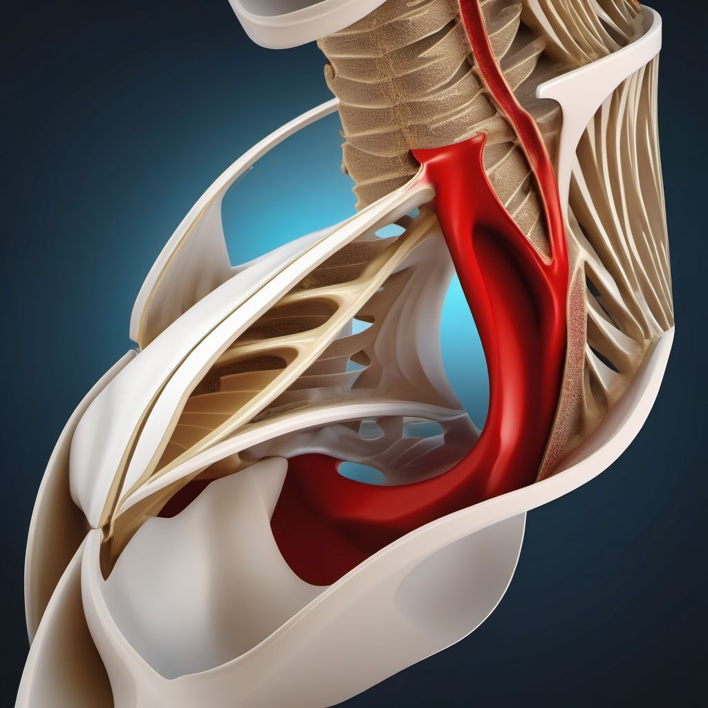 Fracture of clavicle digital illustration