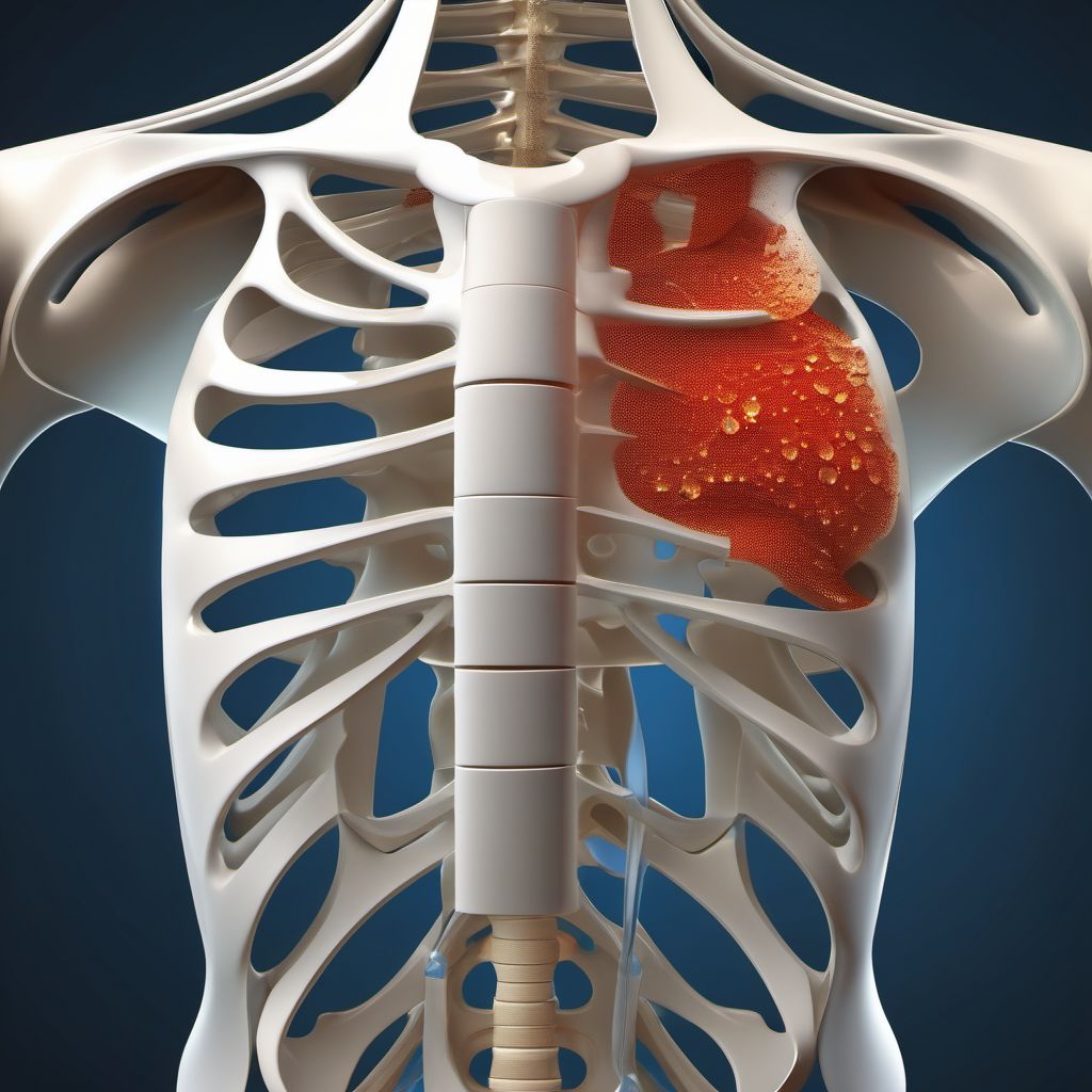 Fracture of unspecified part of clavicle digital illustration