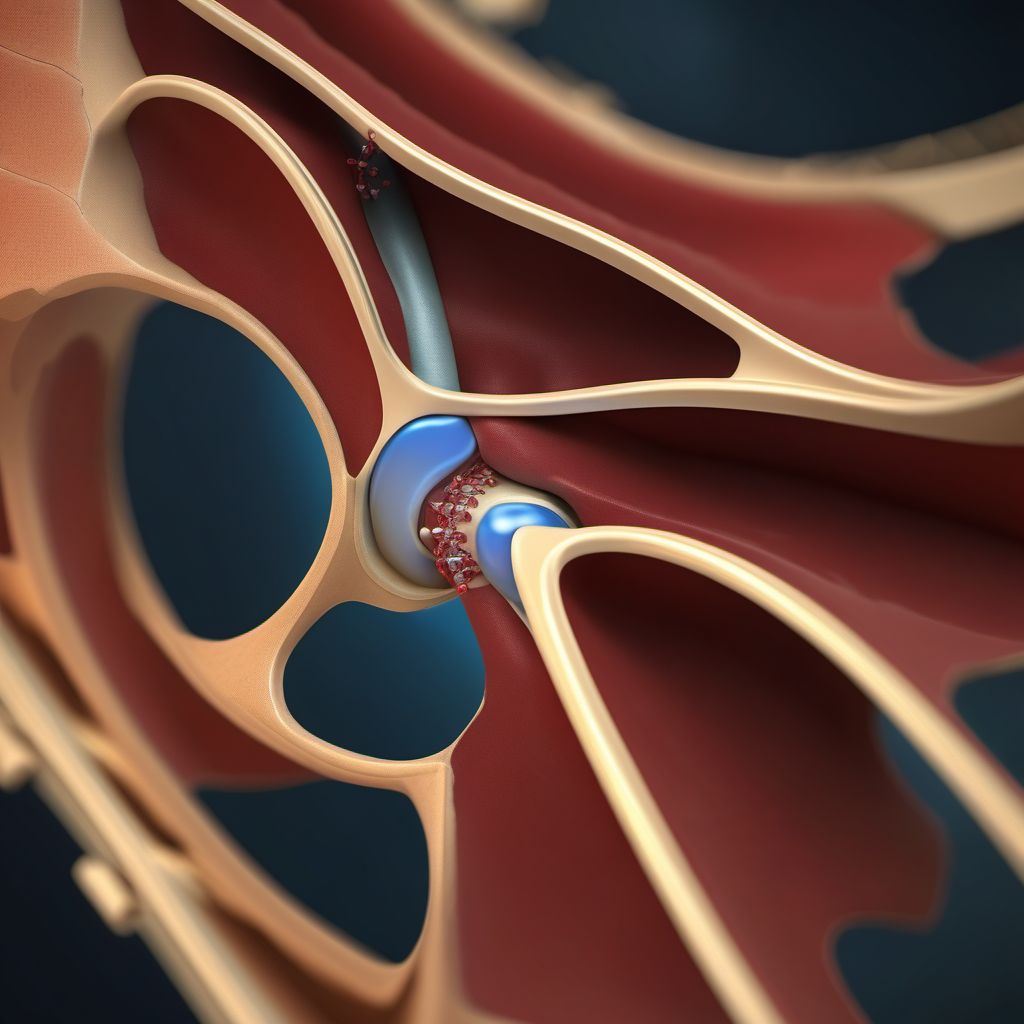 Nondisplaced fracture of sternal end of unspecified clavicle digital illustration