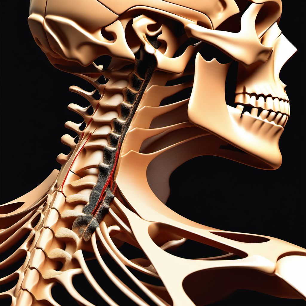 Displaced fracture of lateral end of unspecified clavicle digital illustration