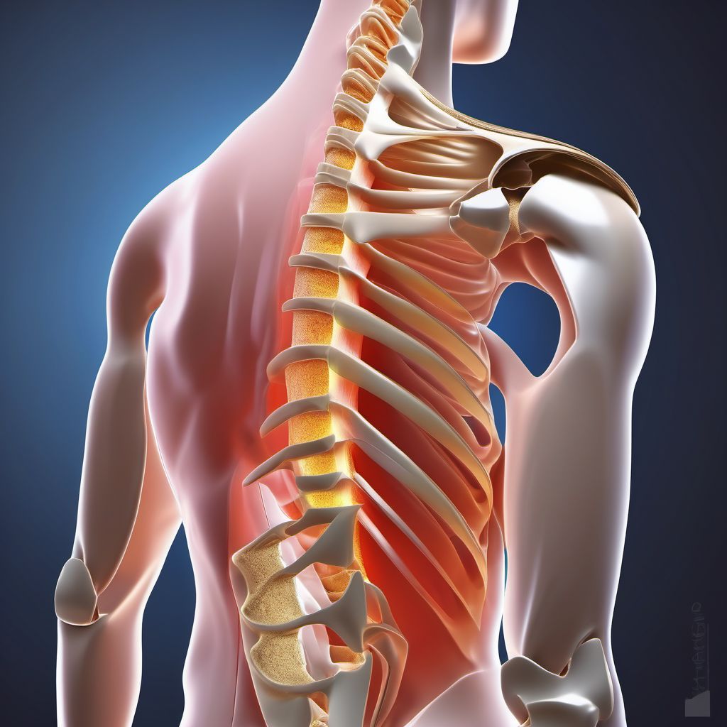 Nondisplaced fracture of glenoid cavity of scapula, unspecified shoulder digital illustration