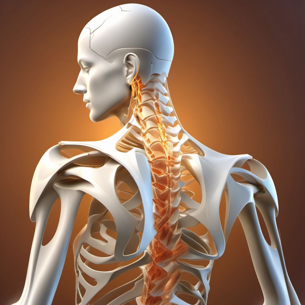 Fracture of neck of scapula digital illustration