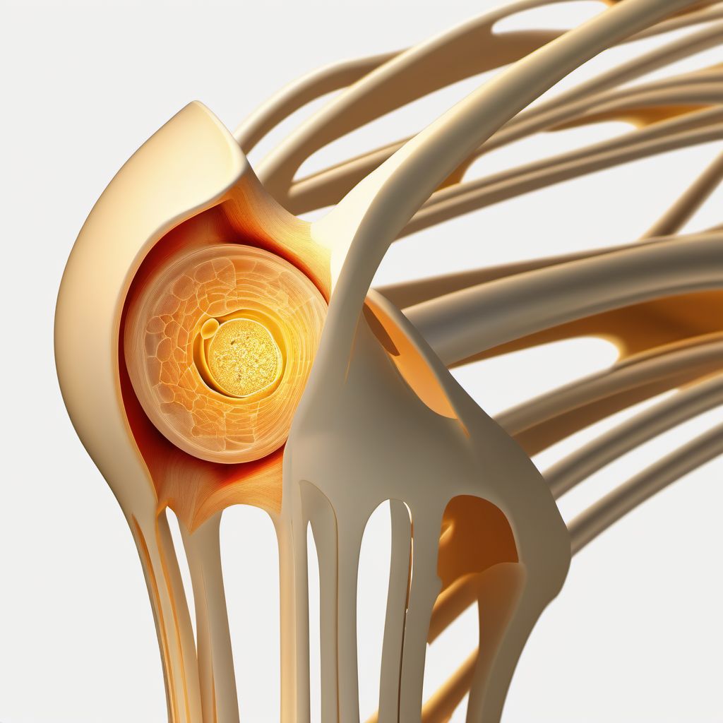 Fracture of upper end of humerus digital illustration