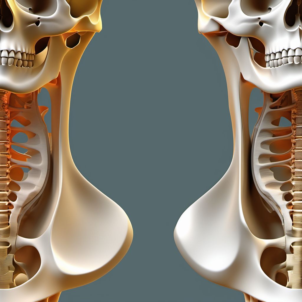 Unspecified nondisplaced fracture of surgical neck of unspecified humerus digital illustration