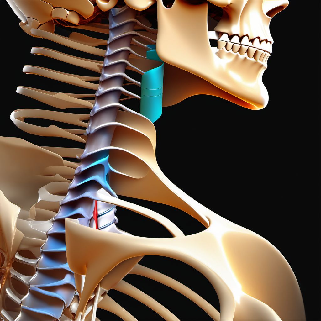 2-part fracture of surgical neck of humerus digital illustration