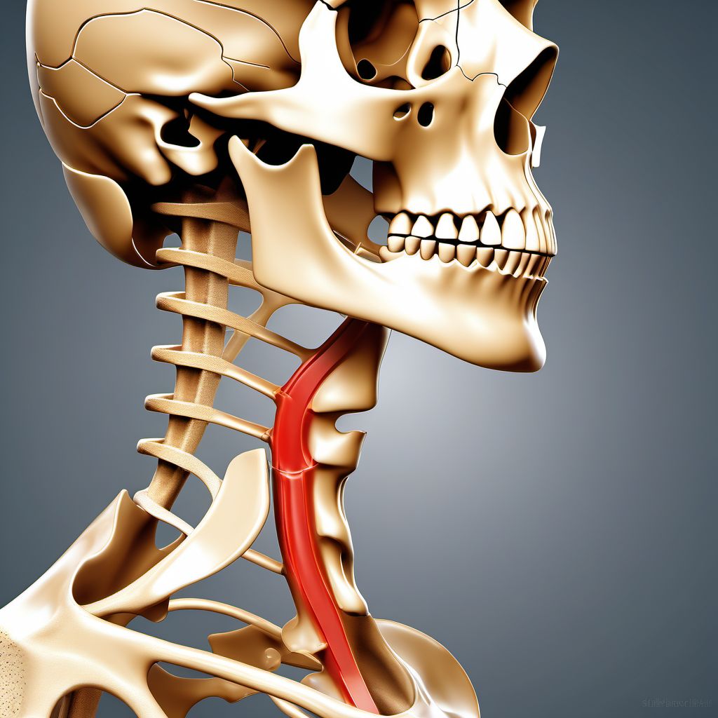 2-part displaced fracture of surgical neck of unspecified humerus digital illustration