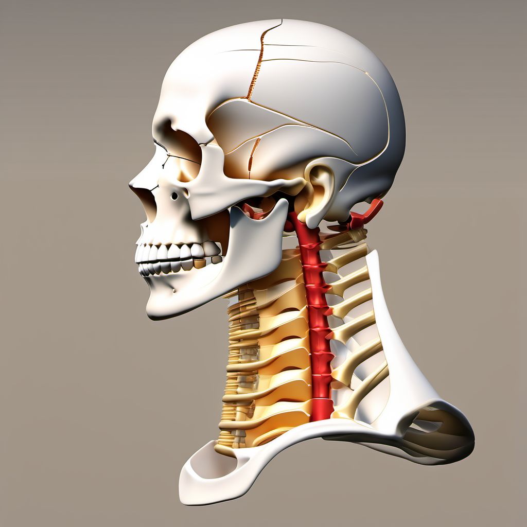 3-part fracture of surgical neck of unspecified humerus digital illustration