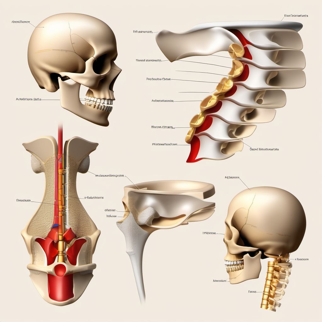 4-part fracture of surgical neck of right humerus digital illustration